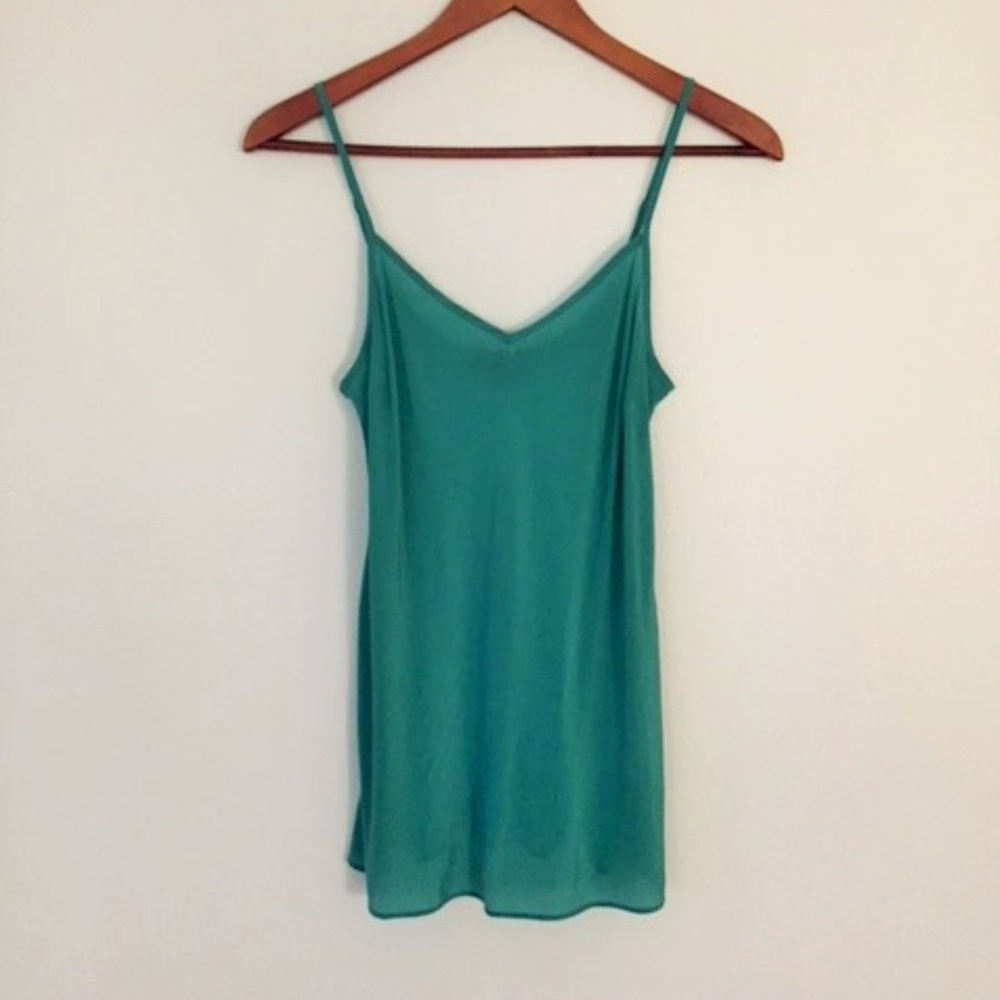 J.CREW Silk Cami in Sea Green